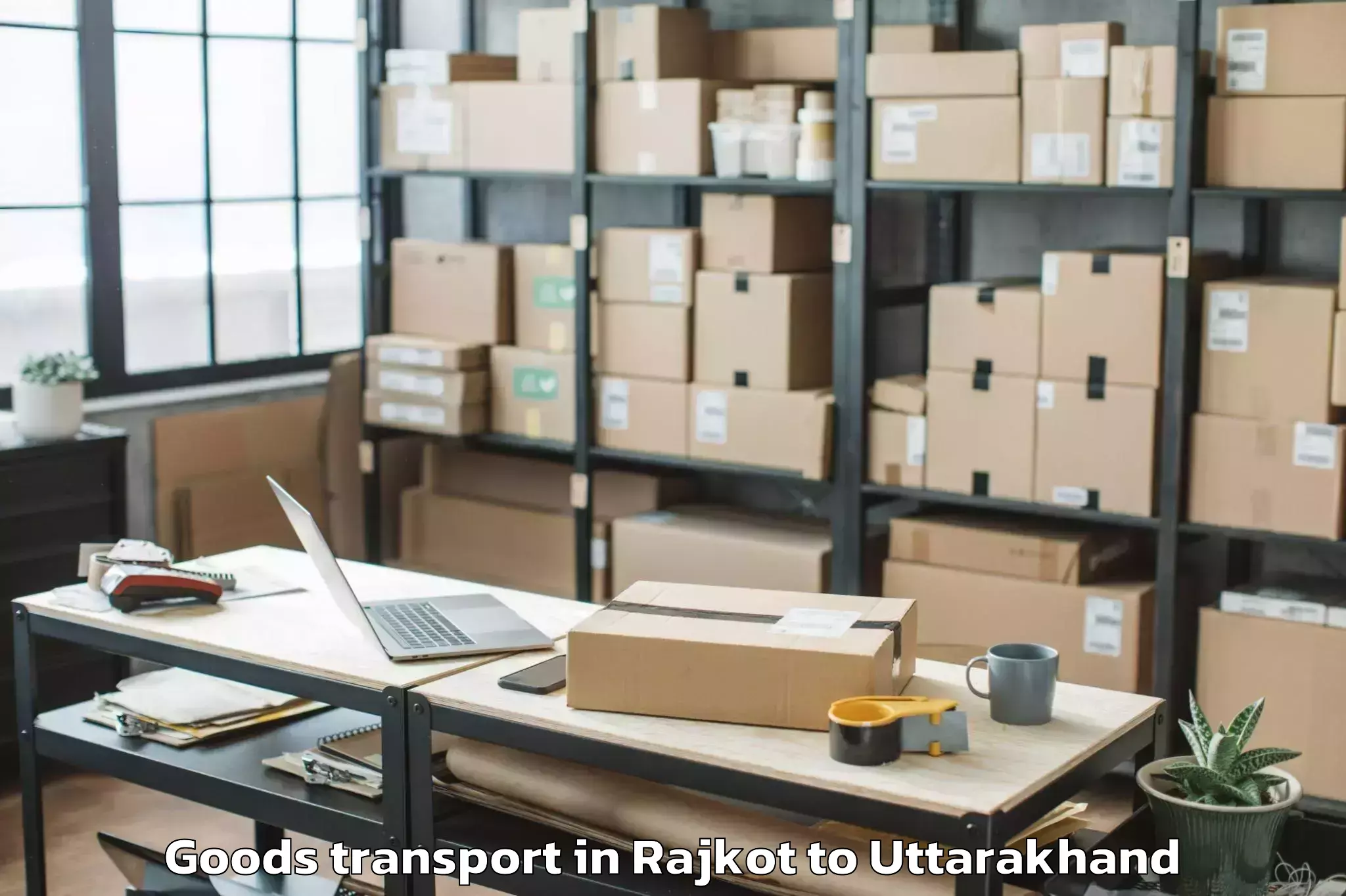 Efficient Rajkot to Himgiri Zee University Dehradu Goods Transport